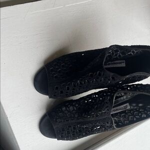 Manolo Blahnik Black Cutout Sandals